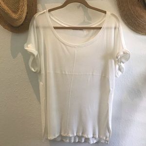 Tart oversized ss modal waffle knit tee